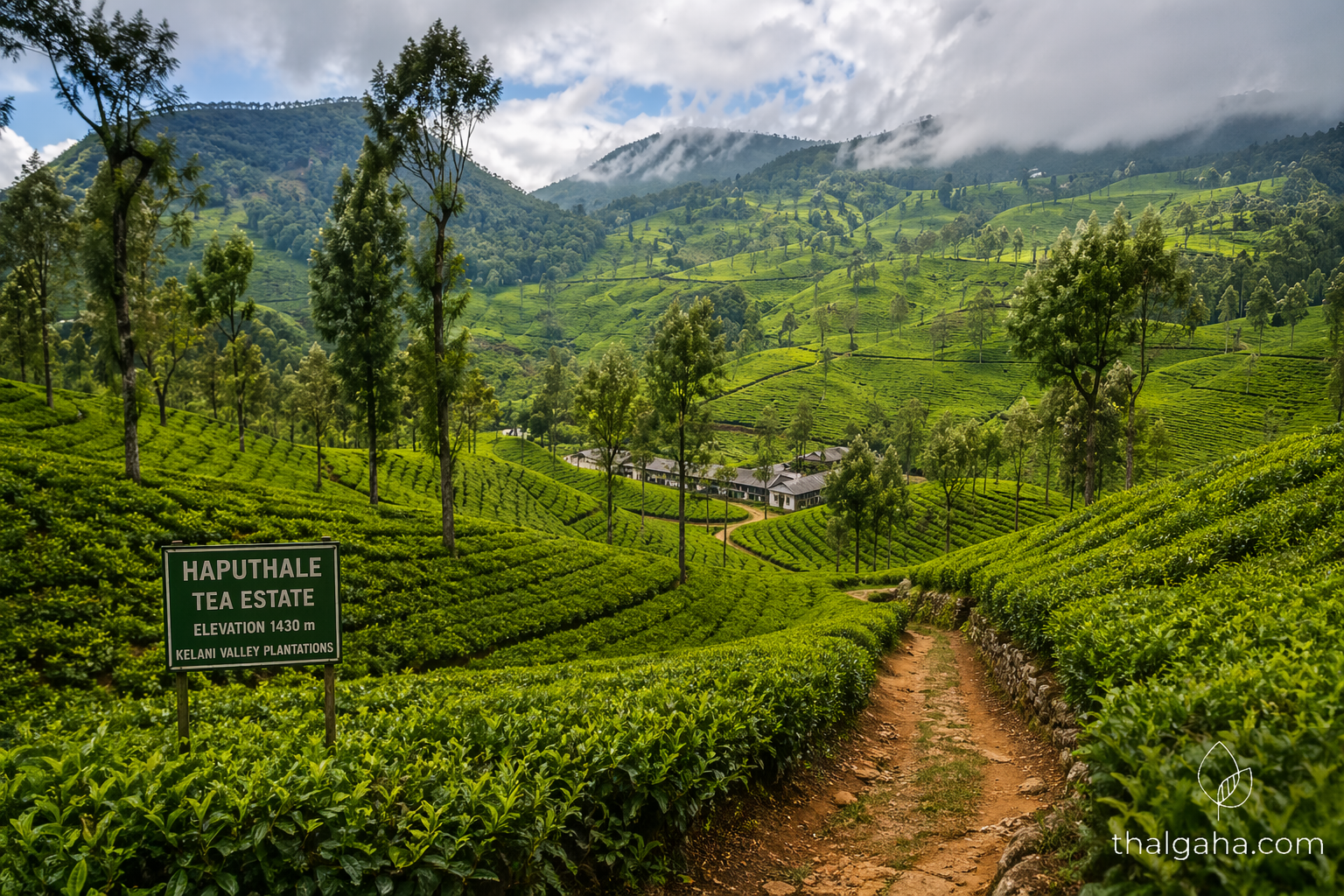 Tea estate in Haputhale Sri Lanka