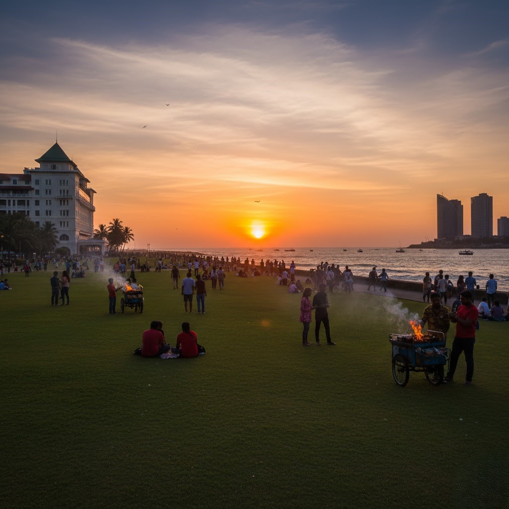 Galle face at sunset time