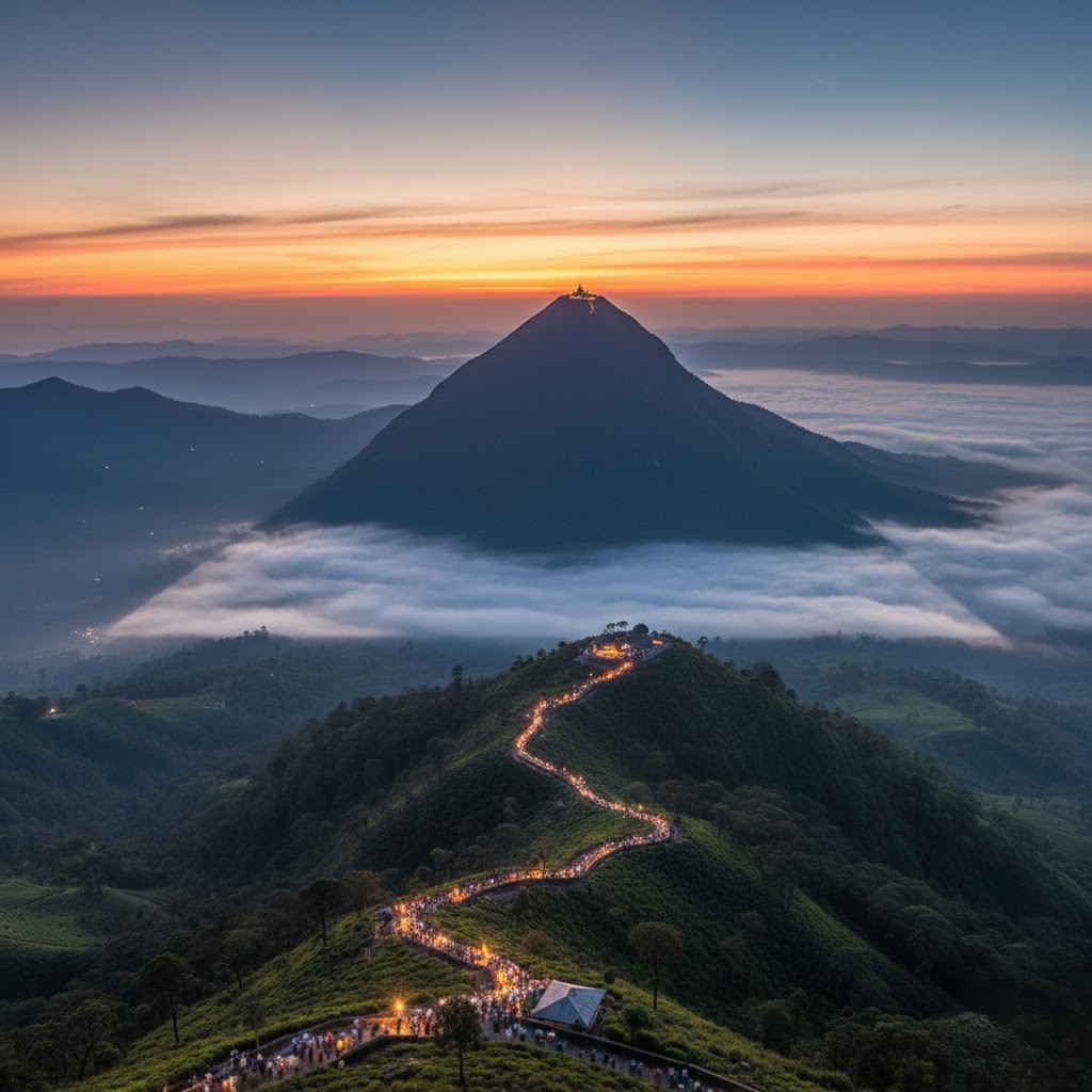 Adam's peak Rathnapura in Sri Lanka