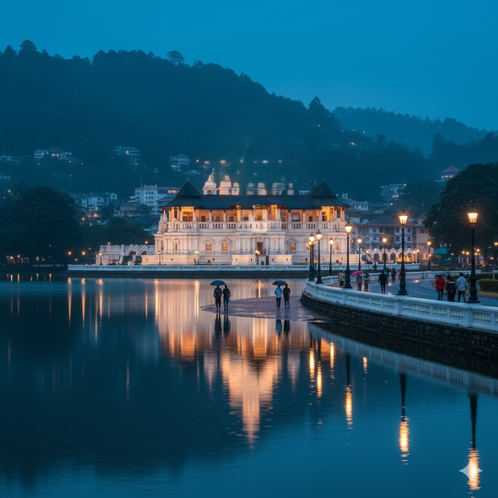 Temple of the Sacred Tooth Relic in Kandy Sri Lanka